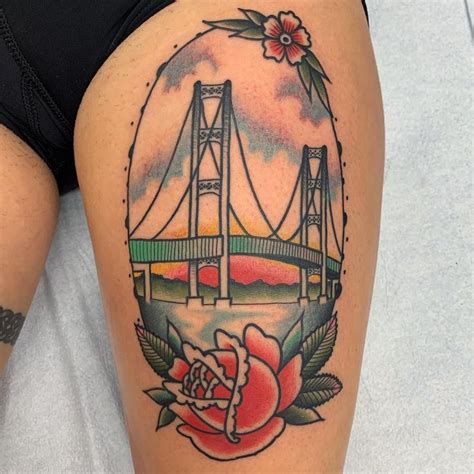 Mackinac Bridge Tattoo: A Stunning Tribute to Michigan's Iconic Landmark